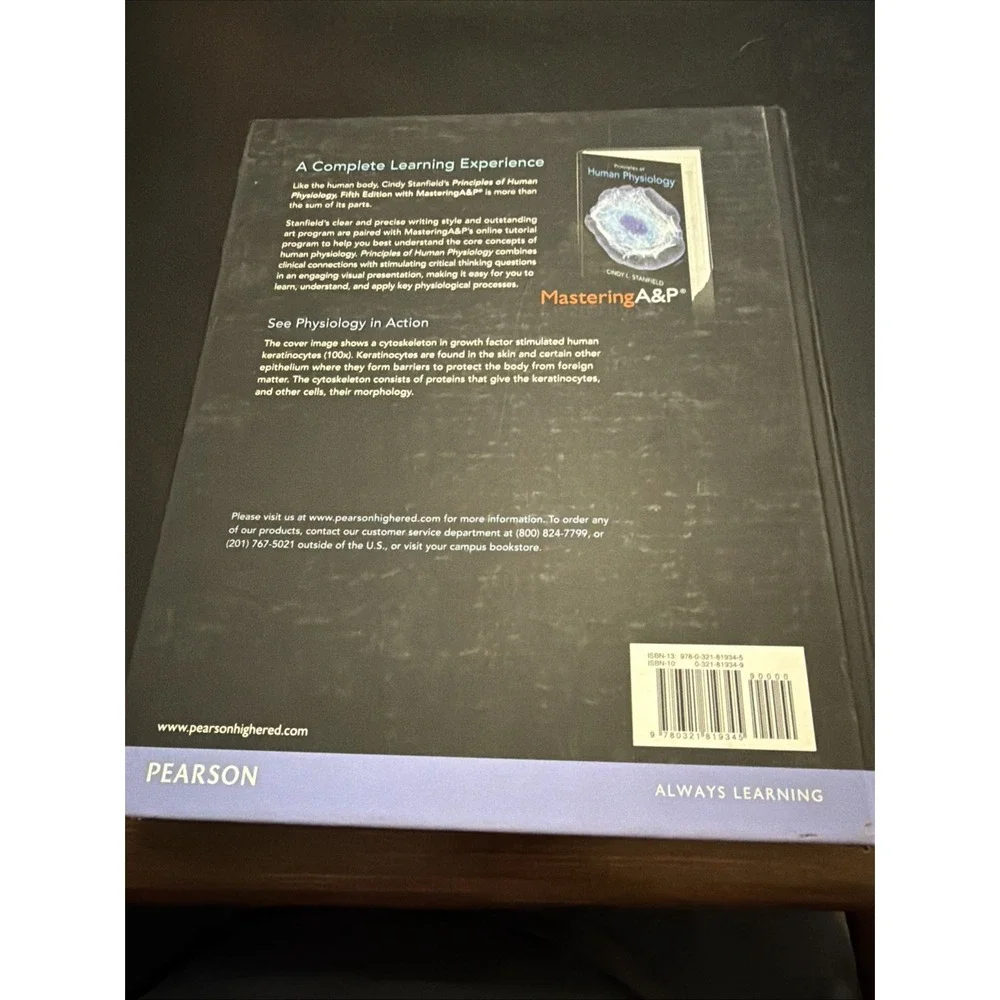Principles of Human Physiology by Cindy L. Stanfield (2019, Hardcover)!